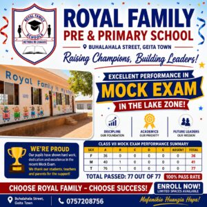 GREAT NEWS: Royal Family School Dominates the 2026 Geita Regional Mock Exams!